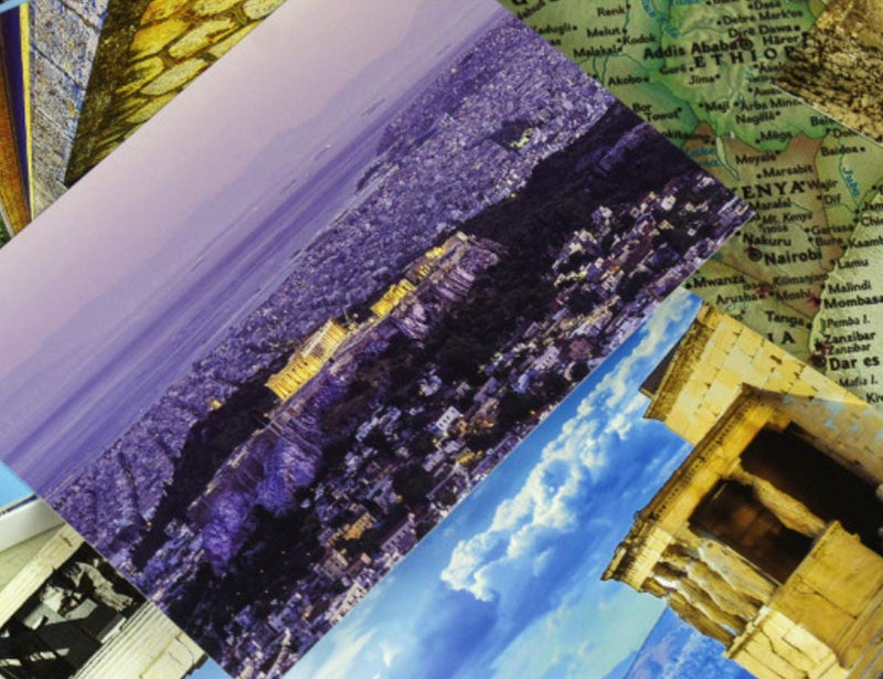 HOSTEESSCHOICE بطاقات بريدية من HOSTEESSCHOICE، مجموعة من 30 بطاقة بريدية متنوعة تصور مواقع السفر الشهيرة من جميع أنحاء العالم، بطاقات بريدية متنوعة بالجملة، 4 × 6 - أثينا - Image 5